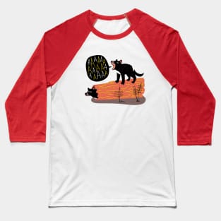 Screaming Tasmanian Devil Baseball T-Shirt